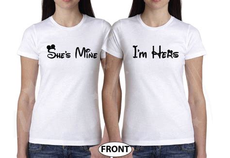 Soulmate Matching LGBT Lesbian Couple Shirts She S Mine Etsy