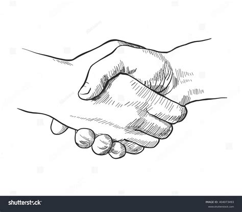 thousand friendship handshake sketch royalty  images stock