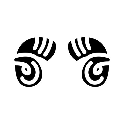 Ram Horn Animal Glyph Icon Vector Illustration 21751682 Vector Art At