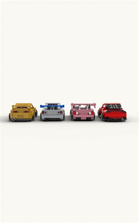 Lego Fast And Furious 2 Cars Nissan Skyline R34 Honda S2000 Mazda Rx 7 Toyota Supra Mk4 Lego