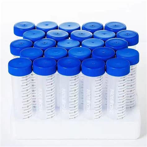 Biologix Centrifuge Tubes 50mL Conical Bottom Rack Pack 25 Sets