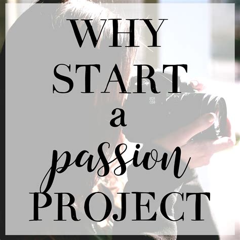 Why You Should Start a Passion Project