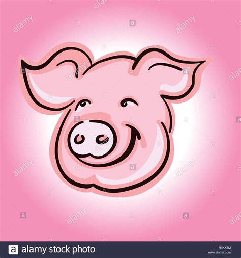 Pink Pig Silhouette