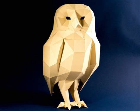 D Papercraft Owl Paper Owls Paper Sculpture Sculpture