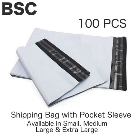 White Courier Shipping Bags With Pocket Sleeve 100 Pcs Cod Available