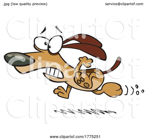 Cartoon Dog Running Scared By Toonaday 1775251