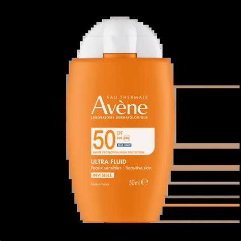 Avene Ultra Fluid Invisible Αόρατο Αντηλιακό για Ευαίσθητο Δέρμα SPF50