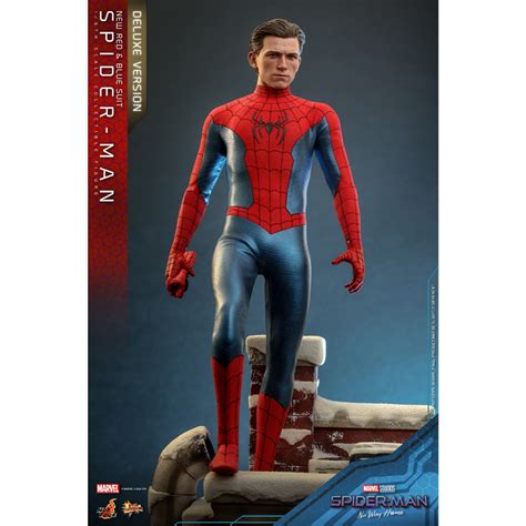Hot Toys Mms Spider Man No Way Home New Red Blue Suit Deluxe Version Shopee