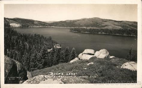 Bucks Lake On Quincy Oroville Highway California Postcard
