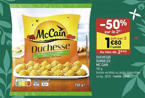 Promo Duchesse Surgel E Mc Cain Chez Leader Price Icatalogue Fr