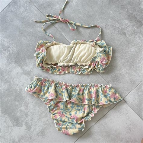 Louise Misha Ruffled Bikini Set Soooo Cute But Id Depop