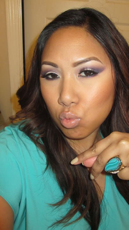 FOTD Smokey Purple Eyes With Nude Glitter Makeup By RenRen