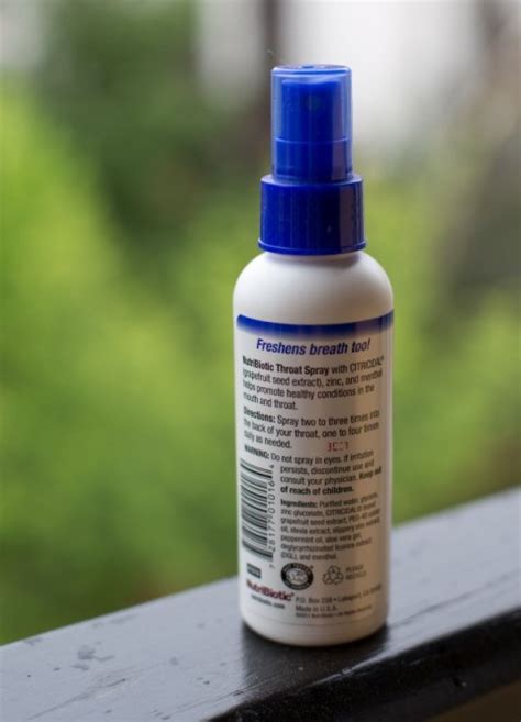 Отзыв Нутрибиотик спрей для горла с экстрактом косточек грейпфрута ...