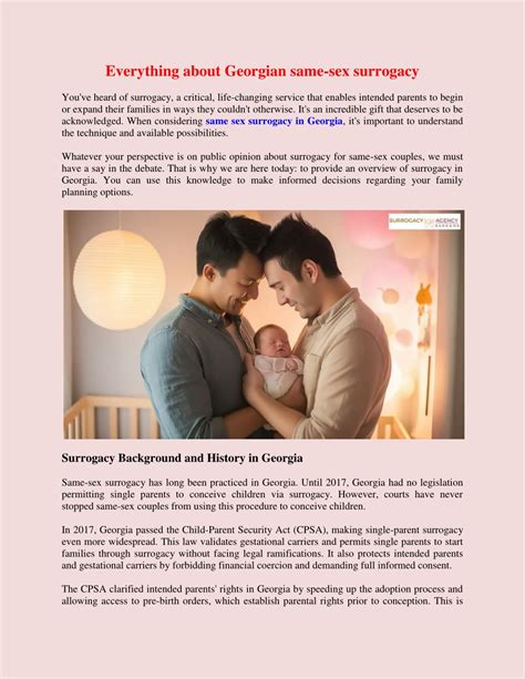 Ppt Everything About Georgian Same Sex Surrogacy Powerpoint Presentation Id