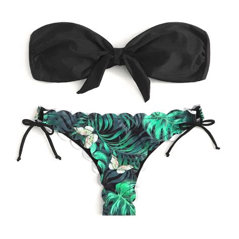 Bikini Brazylijskie Na Pla Str J K Pielowy Opaska Bandeau Li Cie Basen L