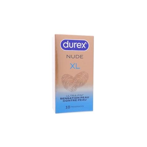 Préservatifs Nude XL ultra fin Durex sensations peau contre peau