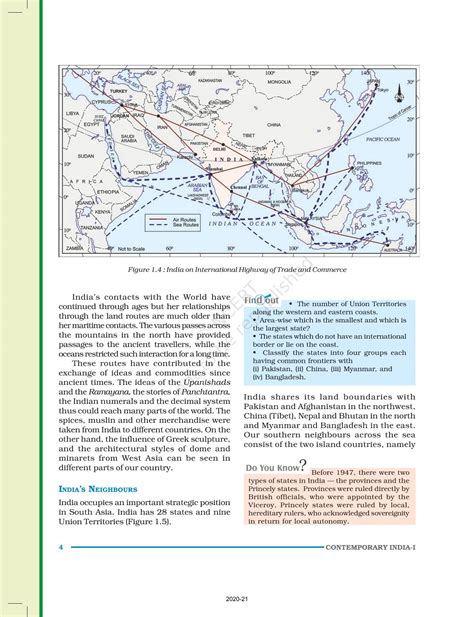 India Size And Location NCERT Book Of Class 9 Geography Contemporary