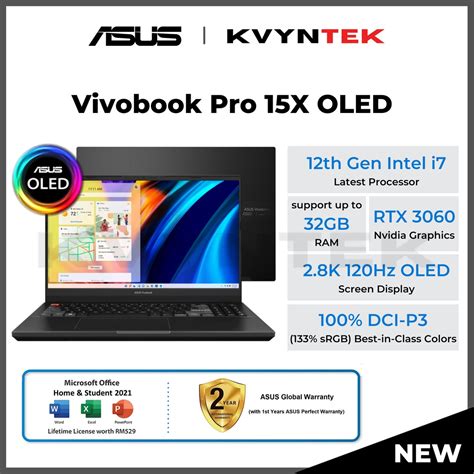 Asus Vivobook Pro X Oled K Intel I Gb Gb Ram Rtx