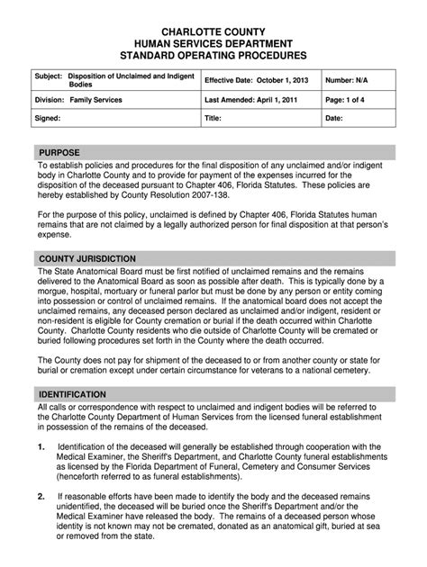 Fillable Online Subject Disposition Of Unclaimed And Indigent Fax