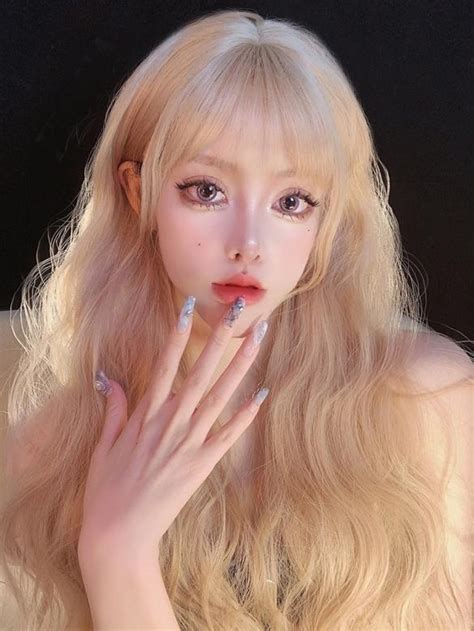 Blonde Lange Wellige Sythetische Gewebted Netzkappe Per Cke Lg Per Cken Donalovehair