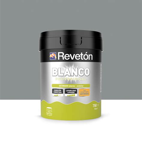 Pintura Interior Mate Reveton Blanco Pro 0 75l 6000 N Gris Estandar