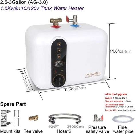 V V Kw Instant Electric Hot Water Heater Under Kitchen Small Tank Gallon