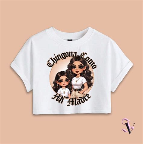 Chingona Como Mi Madre Chicana Mom Chibi Style Latina Mother S Day Shirt Png For Dtf Iron On