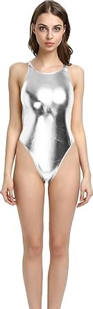 WOLF UNITARD Body metálico brillante con tanga sexy Amazon mx