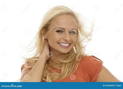 Pretty Blonde Woman Smiling Royalty Free Stock Photo Image