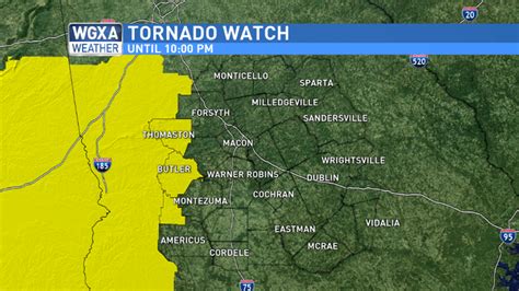 Tornado Watch Issued For Parts Of Middle Georgia