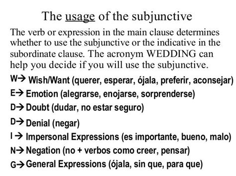 Spanish Present Subjunctive Notes Subjunctive Spanish Spanish Culture