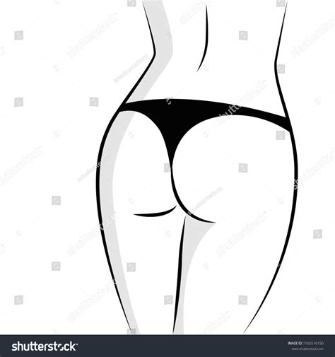 Sexy Woman Ass Black White Vector Stock Vector Royalty Free 1165516150 Shutterstock
