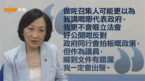 葉劉淑儀：免影響局長工作 不認為要向行會成員賦予行政權力 Now 新聞