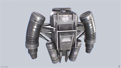 D Model Scifi Jetpack Vr Ar Low Poly Cgtrader