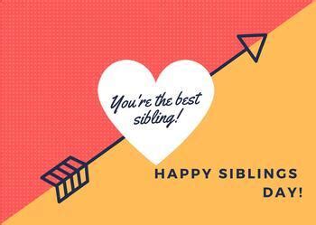 Happy Siblings Day Cards by A Plus Learning | Teachers Pay Teachers