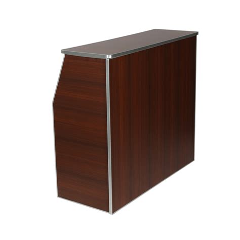 Flash Furniture XA-BAR-48-WLT-GG 4' Walnut Woodgrain Laminate Foldable ...