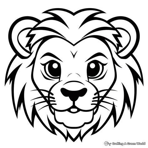 lion face coloring pages  printable