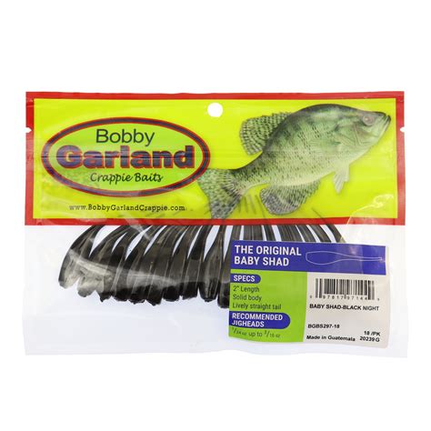 18 Per Pack Bobby Garland The Original 2 Inch Baby Shad Soft Plastic