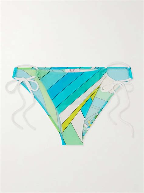 PUCCI Iride Printed Bikini Briefs NET A PORTER