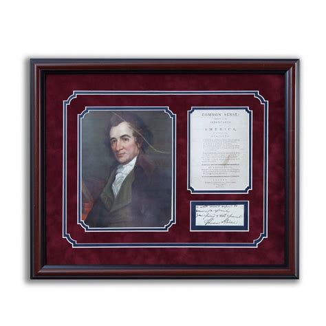 Thomas Paine Oxidized Ink Signature Cut Auction