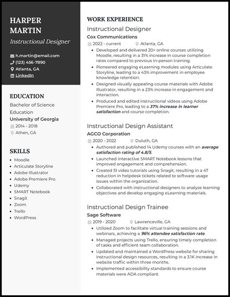 Instructional Designer Resume Examples Made For