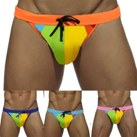 Herren Sexy Badeanzug Bikini Slip Tanga String Bademode Schwimmhose Unterw Sche Eur