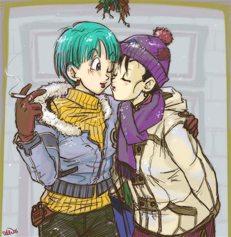 Bulma X Chichi Mistletoe By Glay On Deviantart