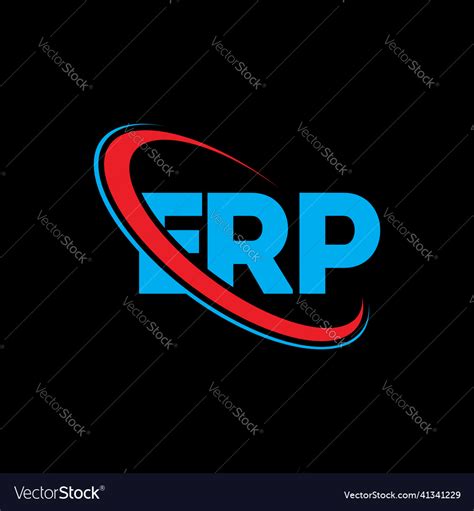 Erp logo letter design Royalty Free Vector Image