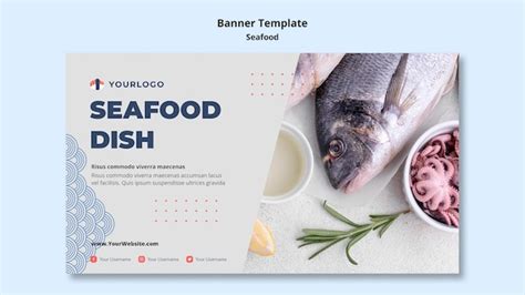 Шаблон баннера концепции морепродуктов | Бесплатный PSD