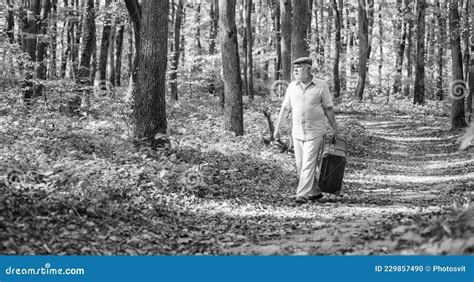 Week End Nature Personnes G Es Vacances Et D Tente Concept De Retraite Homme Mature Avec