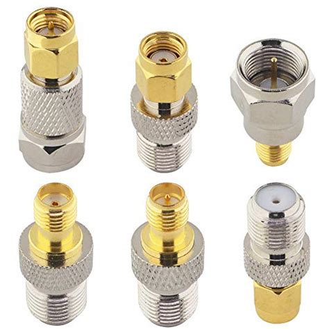 RF SIGNAL F to SMA/RP-SMA Kit 6 Pack F Type to SMA and RP SMA Set SMA ...