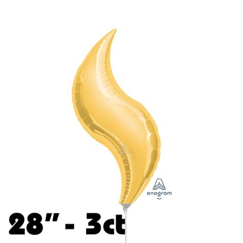 28 Inch Curve Gold Foil Balloon Anagram 3ct