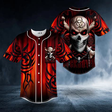 Ascension Skull Custom Baseball Jersey Skull And Viking Graphic Tees