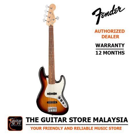 Fender Player Jazz V Bass Pau Ferro FB Electric 5-String Bass Guitar - 3 Tone Sunburst (Made In ...